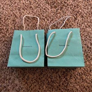 2 Tiffany & Co. Small Blue Paper Shopping Gift Bag